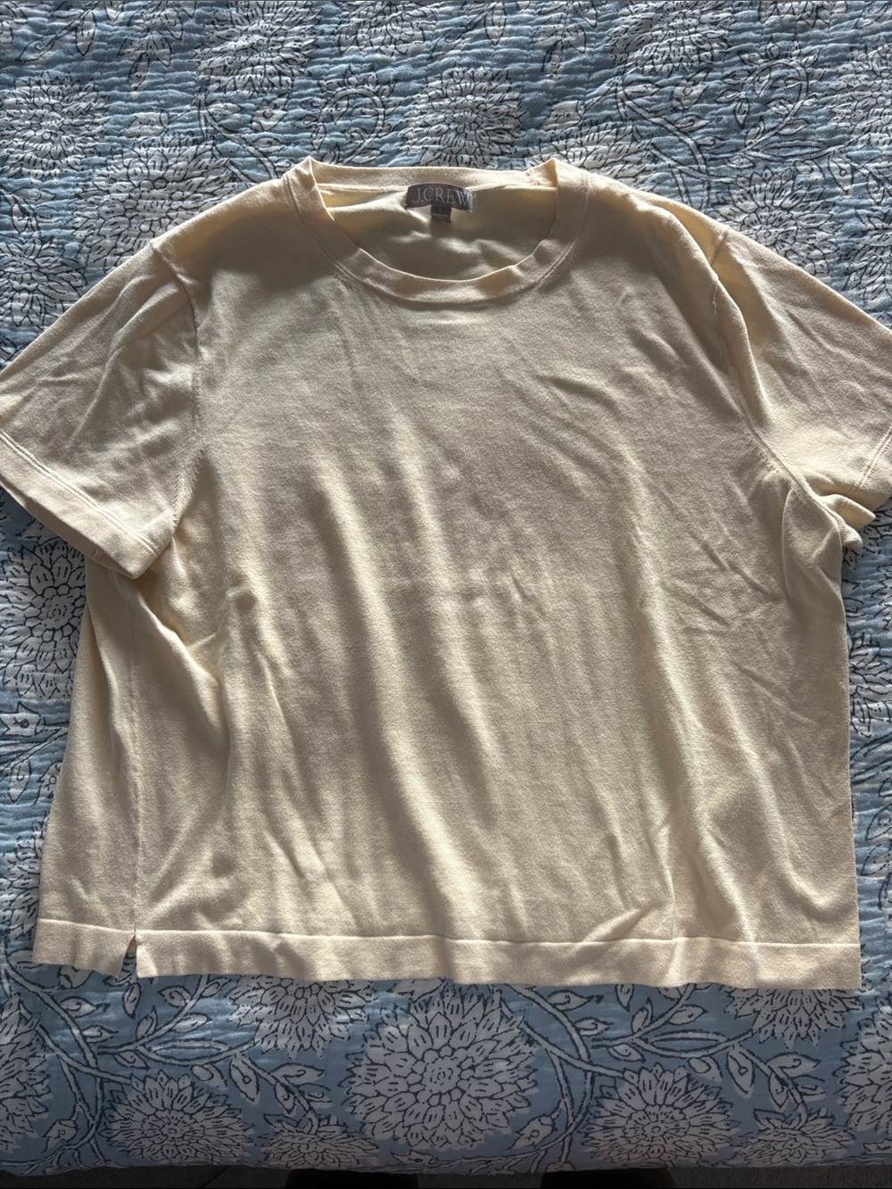 J. Crew Yellow Short-Sleeve Crewneck Tee